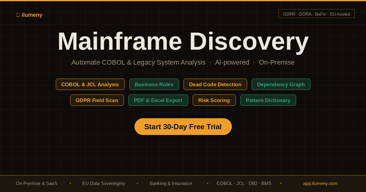 Mainframe Discovery | COBOL Analysis & Legacy Modernization Platform